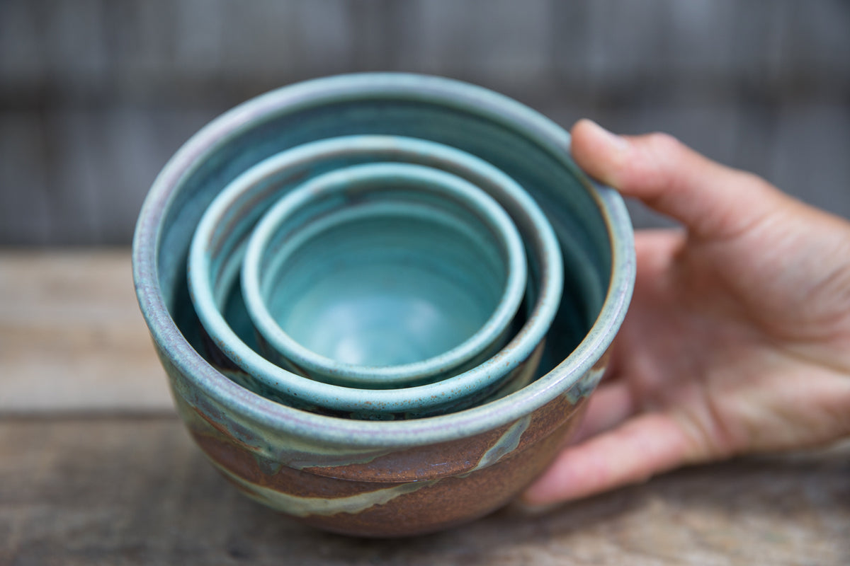 3-piece Nesting Bowl Setset of 3 Ceramic Bowlstwilight Blue