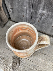 Mug- Wood Fired, shino glaze