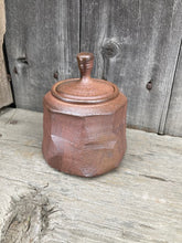 Load image into Gallery viewer, Small Faceted Jar- Wood Fired
