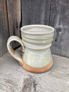 Mug- Wood Fired, green ash glaze