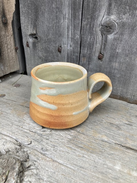 Espresso Cup- Wood Fired- ash green glaze